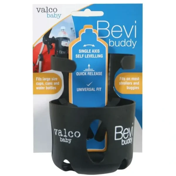 Store Valco Baby Universal Bevi Buddy Storage 1.5L Cup Holder for Pram/Stroller Black - cutbabycare.com | baby boutique & care hub Stroller