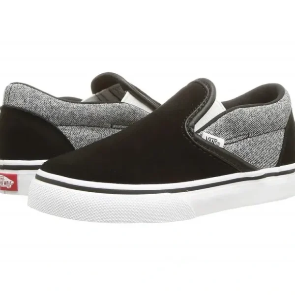 Best Sale Vans - Toddler Classic Slip On Suede, Black/White/Grey - cutbabycare.com | baby boutique & care hub Shop All