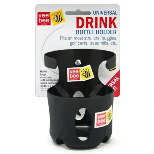 Flash Sale Veebee 14cm Universal Drink Bottle/Cups/Cans Holder for Strollers/Prams Black - cutbabycare.com | baby boutique & care hub Stroller