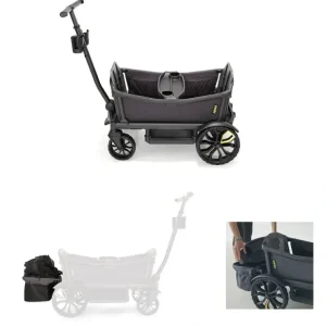 Flash Sale Veer Comfortable Cruiser Stroller Wagon With Veer Foldable Rear Storage Basket Black - cutbabycare.com | baby boutique & care hub Gear Travel