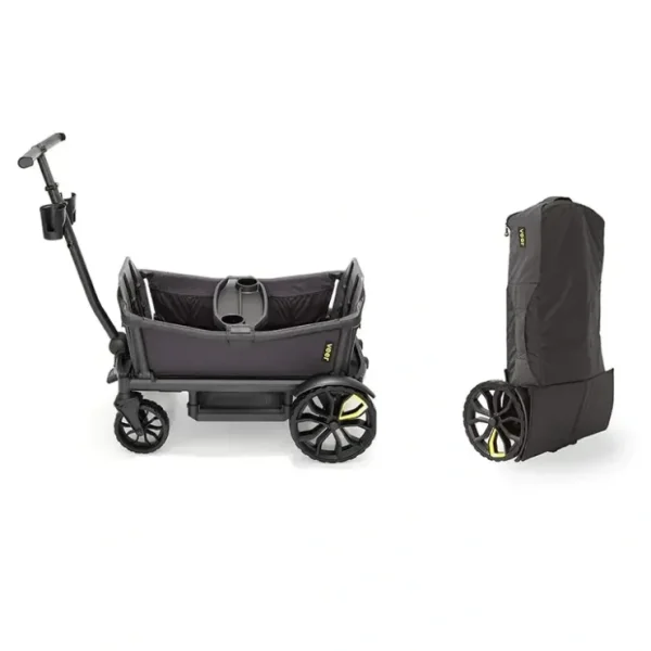 Hot Veer Robotically Welded Aluminium Frame Cruiser Stroller Pram With Travel Bag Black - cutbabycare.com | baby boutique & care hub Gear Travel
