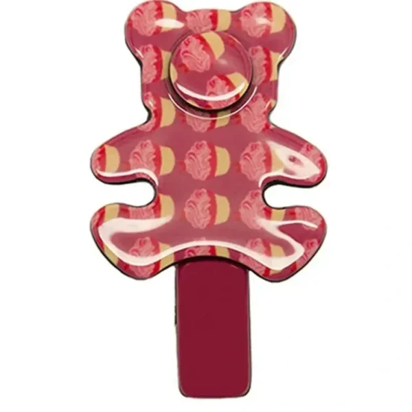 Clearance Via Dagnino Urban Spirit Acrylic Hair Clip, Fuchsia Cupcake Bear - cutbabycare.com | baby boutique & care hub Shop All