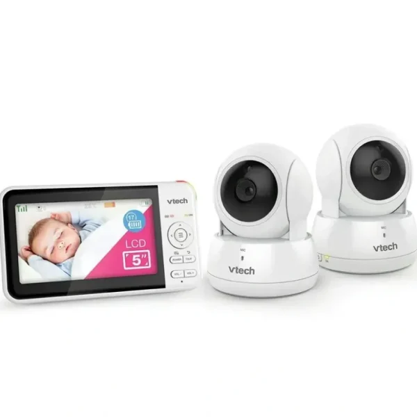 Discount VTech BM5550AU 2-Camera 13cm Pan/Tilt Full Colour Baby Monitor Video/Audio Sound - cutbabycare.com | baby boutique & care hub Shop All