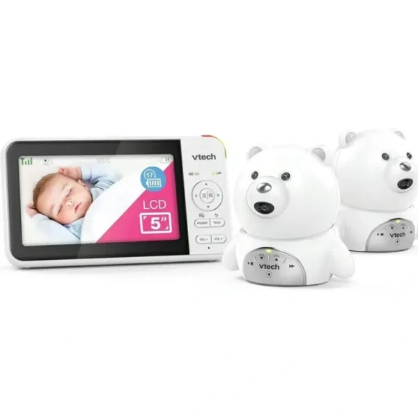 Sale VTech Full Colour Baby Video & Audio Monitor Twin Bear Camera Pack White - cutbabycare.com | baby boutique & care hub Shop All