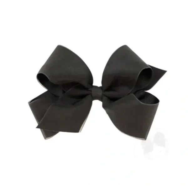 Cheap Wee Ones - Medium Organza and Grosgrain Overlay Hair Bow, Black - cutbabycare.com | baby boutique & care hub Shop All