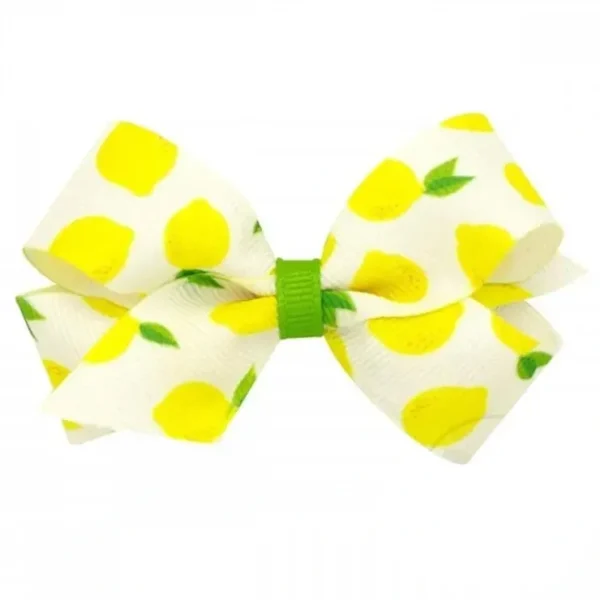 Discount Wee Ones - Mini Fruit Print Bow, Lemon - cutbabycare.com | baby boutique & care hub Shop All