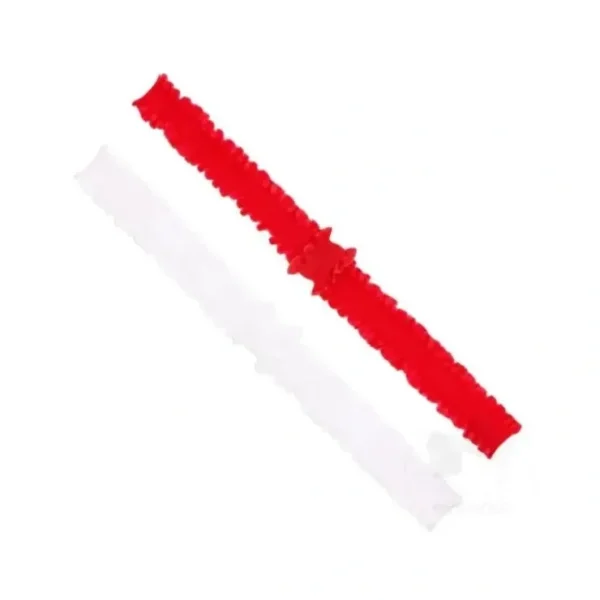 Cheap Wee Ones - 2Pk Add-A-Bow Stretch Ruffle Edge Girls Baby Bands, Red - cutbabycare.com | baby boutique & care hub Shop All