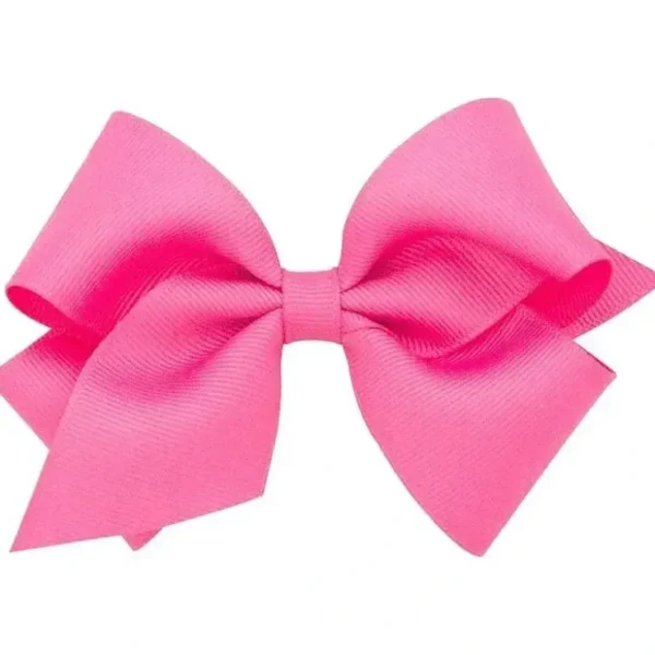 Outlet Wee Ones - Small Classic Grosgrain Girls Hair Bow (Plain Wrap), Hot Pink - cutbabycare.com | baby boutique & care hub Shop All
