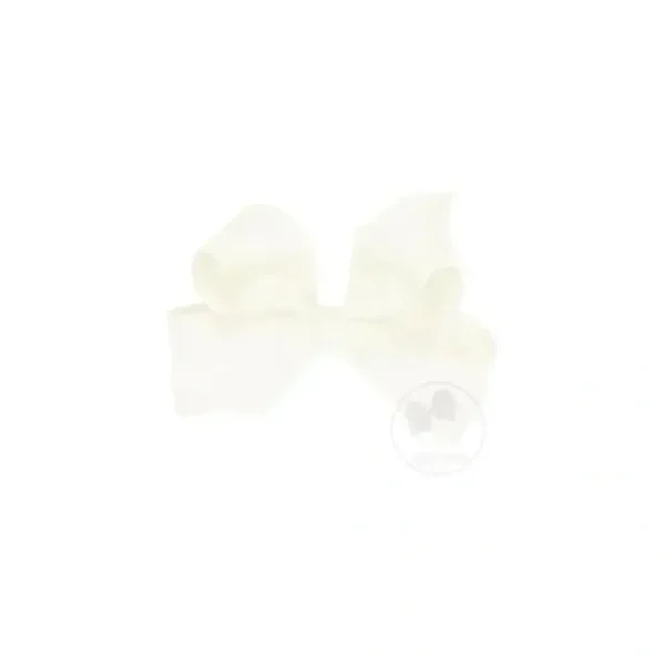 Shop Wee Ones Mini Classic Grosgrain Hair Bow, Size 3.25 X 2 (7/8 Ribbon), Antique White - cutbabycare.com | baby boutique & care hub Shop All