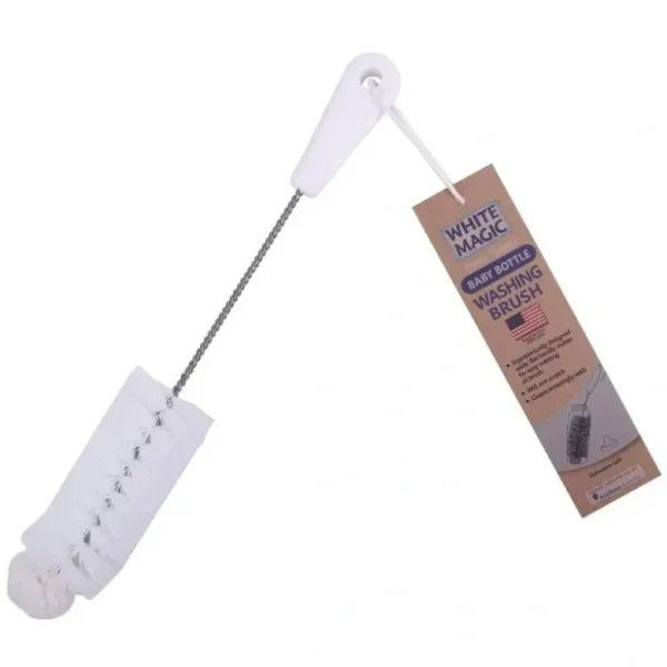 Clearance White Magic 34cm Soft Foam Tipped Washing Brush Cleaner For Baby Bottle White - cutbabycare.com | baby boutique & care hub Shop All