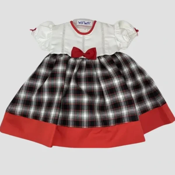 Fashion Will' Beth - Baby Plaid Ivory Dress - cutbabycare.com | baby boutique & care hub Shop All