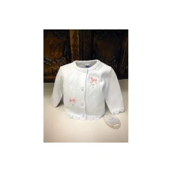 Best Will' Beth - Girl Ribbon Bows Sweater, White - cutbabycare.com | baby boutique & care hub Shop All