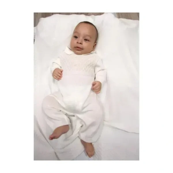 Online Will' Beth Baby Boys Ivory Knit Coverall & Blanket Set, White - cutbabycare.com | baby boutique & care hub Shop All