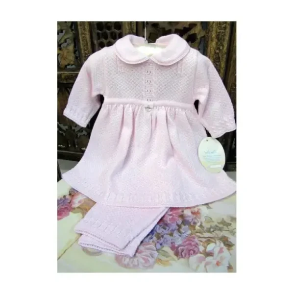 Fashion Will' Beth Baby Girl 2-Piece Knit Dress & Blanket Set, Pink - cutbabycare.com | baby boutique & care hub Shop All