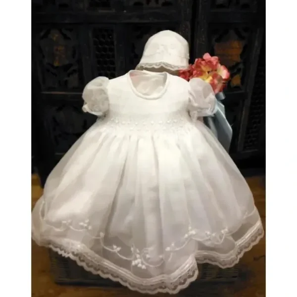 Store Will' beth 2Pc Christening Dress Set, White - cutbabycare.com | baby boutique & care hub Shop All