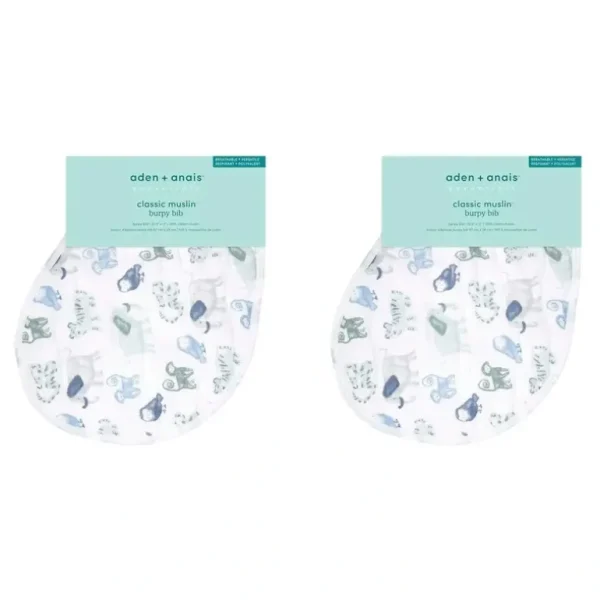 2x Aden Anais Time To Dream Essential Baby Single Burpy Bib Cotton Muslin - cutbabycare.com | baby boutique & care hub