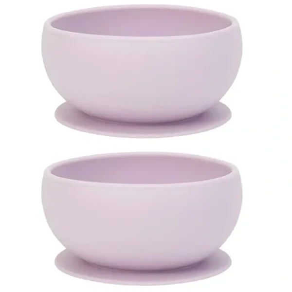 2x Annabel Trends Baby/Kids Silicone Suction Food Feeding Bowl BPA Free 0+ Lilac - cutbabycare.com | baby boutique & care hub