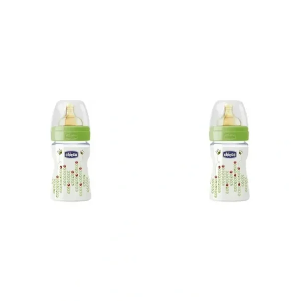 2x Chicco Nursing Baby Well-Being 150ml Feeding Bottle/Anti Colic Teat 0m+ - cutbabycare.com | baby boutique & care hub