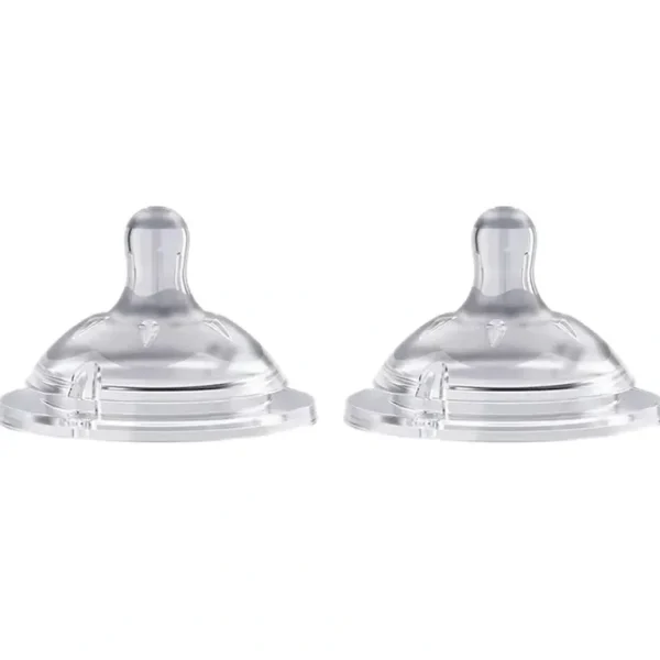 2x Chicco Nursing NaturalFeeling Adjustable Flow Silicone Teat Baby Feeding 4m+ - cutbabycare.com | baby boutique & care hub