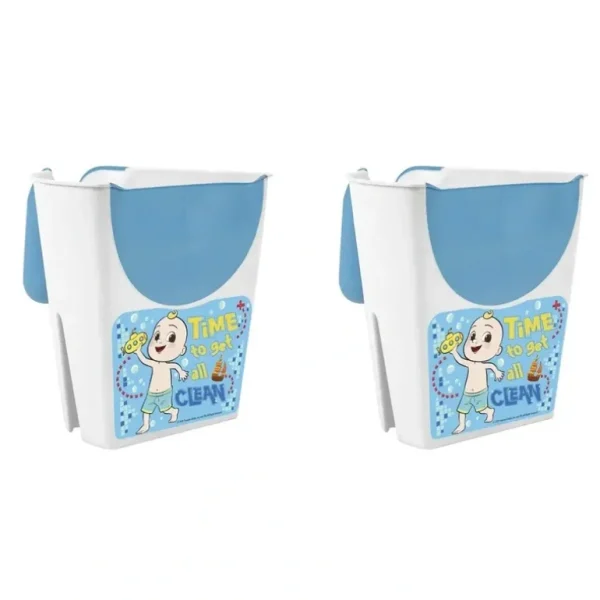 2x CoComelon Plastic Shampoo Rinser Kids/Child Shower Bathing Cup w/ Handle Blue - cutbabycare.com | baby boutique & care hub