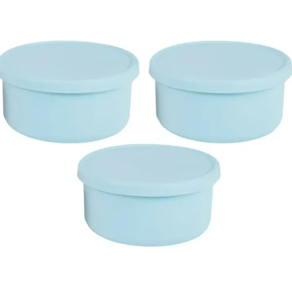 3x Cuddle Bug Baby/Infant Feeding Silicone Bowl w/ Lid 14.5x14.5cm 2 Blue/Pink - cutbabycare.com | baby boutique & care hub