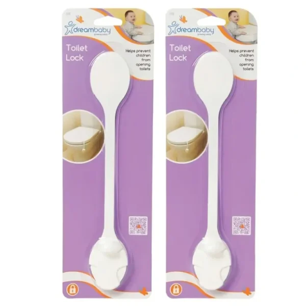 2x dreambaby Bathroom Safety Baby/Toddler/Child Toilet Latch/Lock White Adhesive - cutbabycare.com | baby boutique & care hub