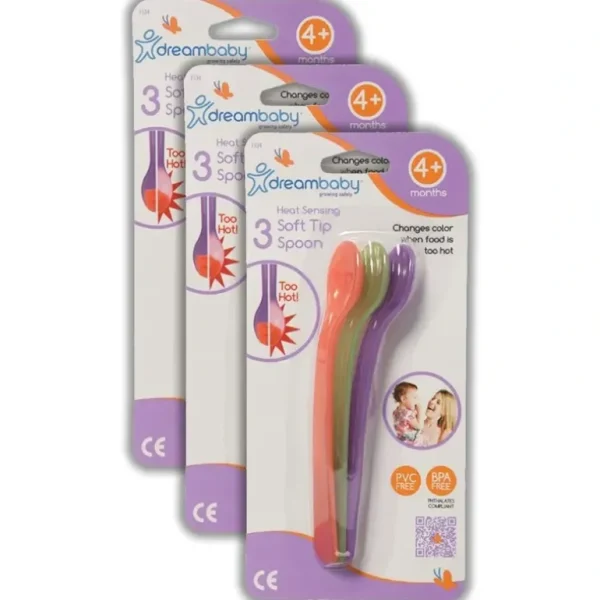 9x dreambaby Heat Sensing Color Changing Spoons Durable Baby/Toddler 4m+ - cutbabycare.com | baby boutique & care hub