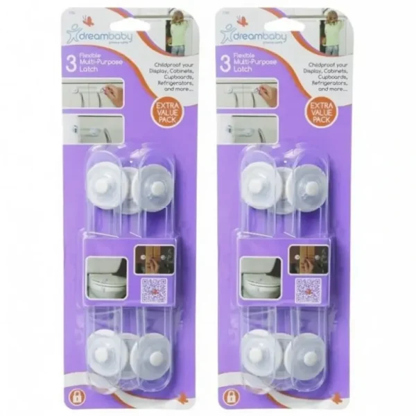 6x dreambaby Multi Purpose Baby/Children Safety Adhesive Door Latches/Seal 18cm - cutbabycare.com | baby boutique & care hub