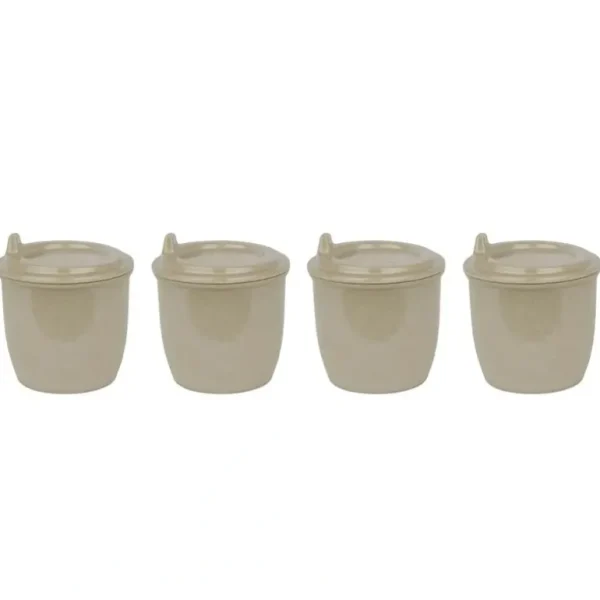 4x EcoSouLife Reusable Rice Husk Kids/Toddler Baby Sippy Cup w/ Lid 296ml Beige - cutbabycare.com | baby boutique & care hub