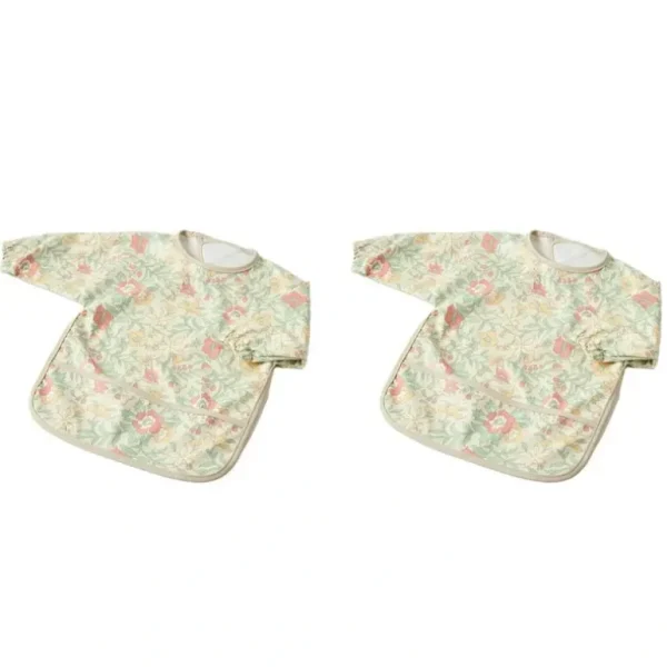 2x Jiggle & Giggle Polyester Spring Garden Smock Long-Sleeve Baby Feeding Apron - cutbabycare.com | baby boutique & care hub
