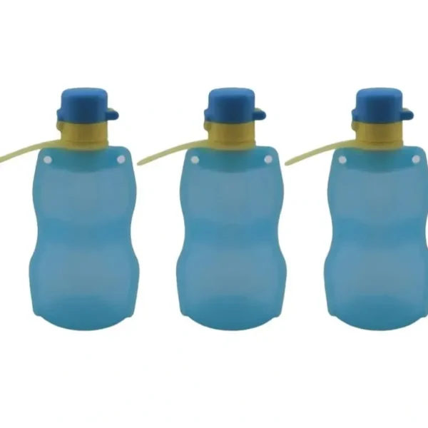 3x Kuvings Silicone Baby Reusable Foldable Travel Drinking Water Bottle - Blue - cutbabycare.com | baby boutique & care hub