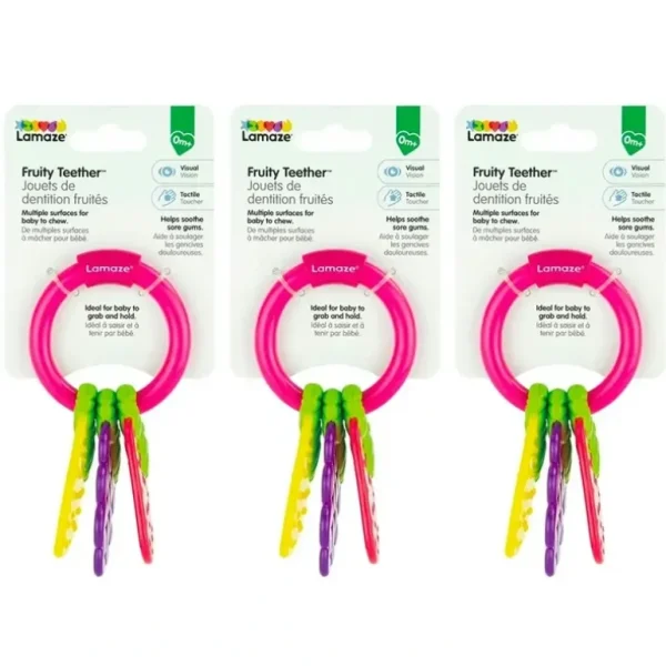 3x Lamaze Fruity Chewy Teether Chewing Toy Kids/Toddler/Baby 0m+ Assorted 12cm - cutbabycare.com | baby boutique & care hub