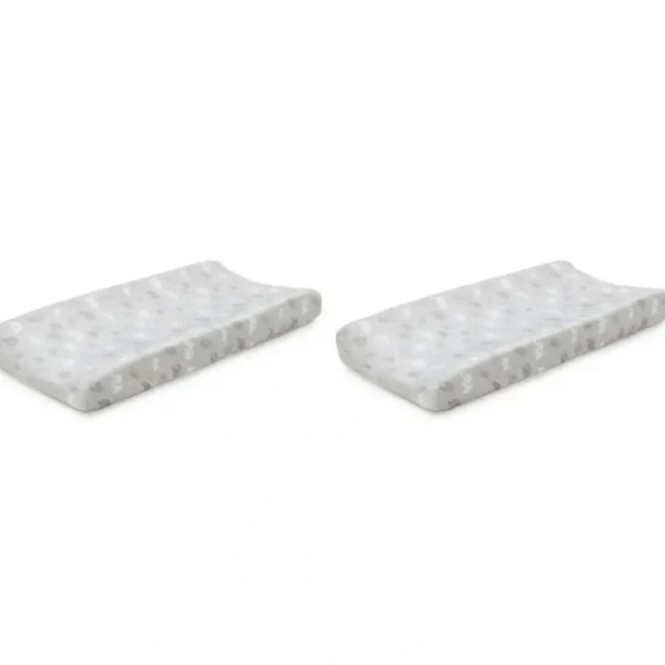 2x Little Haven Baby/Infant Polyester Change Pad Cover Sleeve Elephant 81cm Grey - cutbabycare.com | baby boutique & care hub