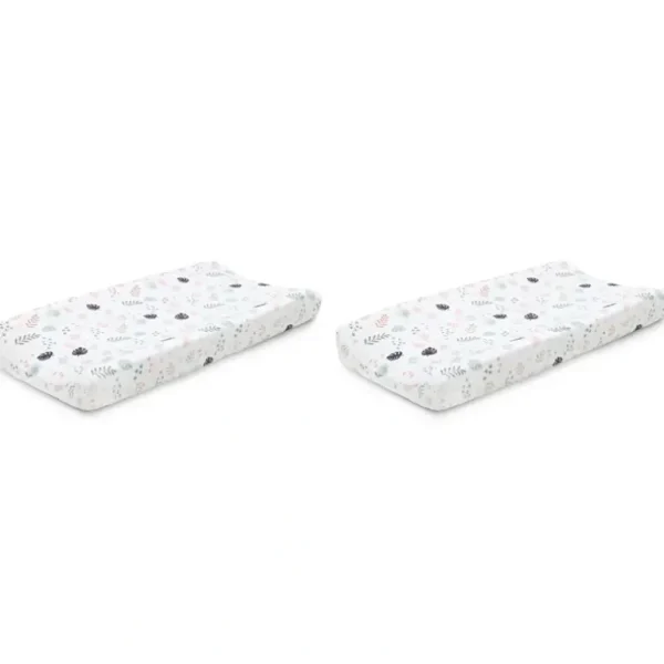 2x Little Haven Infant Polyester Changing Pad Cover/Sleeve Botanical Leaf 81cm - cutbabycare.com | baby boutique & care hub