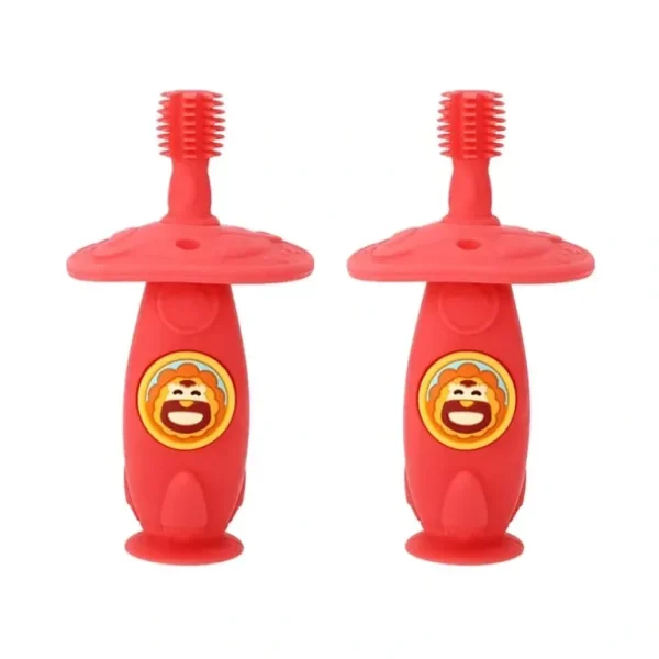 2x Marcus & Marcus Self Training 360 Silicone Kids Toothbrush Marcus Red 12m+ - cutbabycare.com | baby boutique & care hub