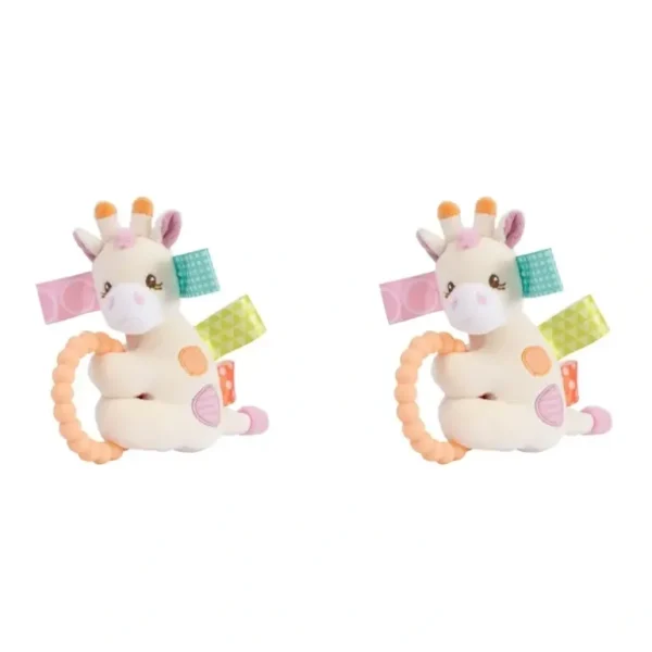 2x Mary Meyer Taggies Tilly Giraffe 13cm Teether Rattle Toy Baby Kids 0+ PNK - cutbabycare.com | baby boutique & care hub