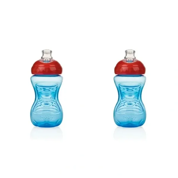 2x Nuby Super Spout Grip No Spill Drinking Cup w/ PP Cover 300ml 6m+ Assorted - cutbabycare.com | baby boutique & care hub