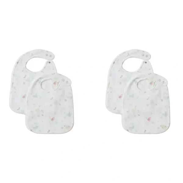 2x 2pc Jiggle & Giggle Birdy Muslin Bib Set Baby/Infant Burp Drooling/Feeding - cutbabycare.com | baby boutique & care hub