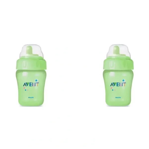 2x Philips Avent Magic Sippy Cup Tumbler Toddler 260ml Green/Purple Asst 12m+ - cutbabycare.com | baby boutique & care hub
