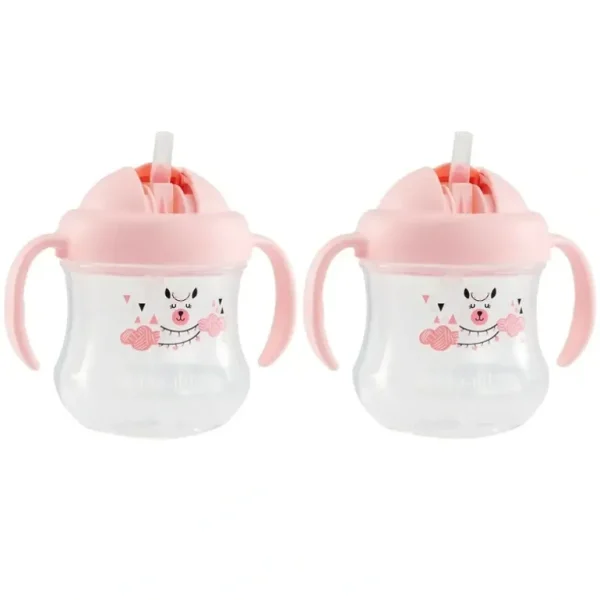 2x PIGEON 200ml Magmag BPA Free Leak Proof Straw Plastic Cup PK Baby/Toddler 8m+ - cutbabycare.com | baby boutique & care hub