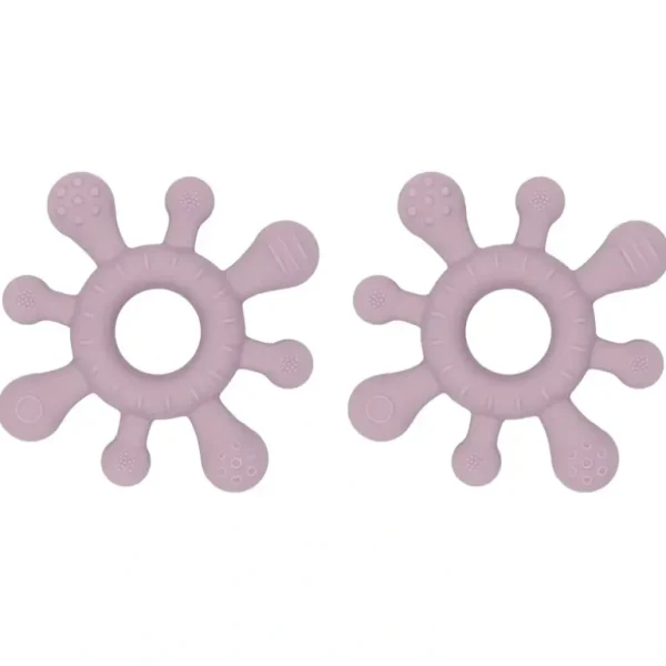 2x Playground Baby 12cm Silicone Splash Teether Teething Toy 4m+ Dusty Mauve - cutbabycare.com | baby boutique & care hub