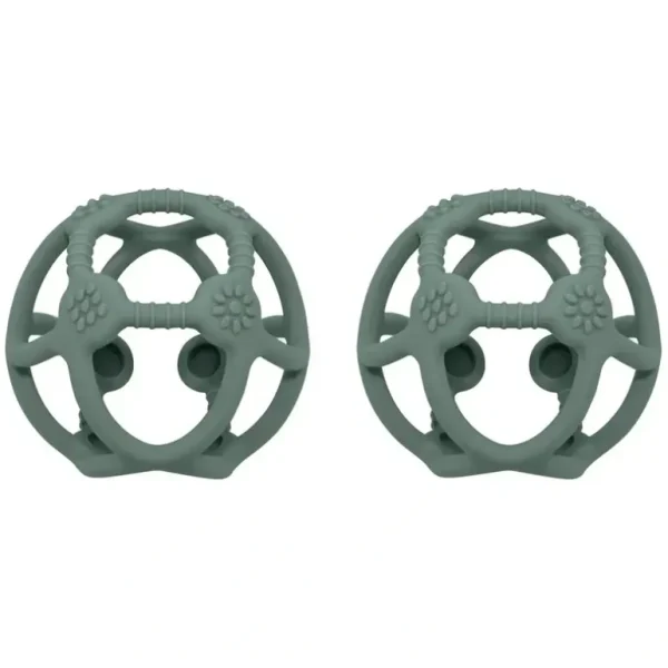 2x Playground Baby/Infant 10.5cm Silicone Teething Ball Teether Toy 3m+ Sage - cutbabycare.com | baby boutique & care hub