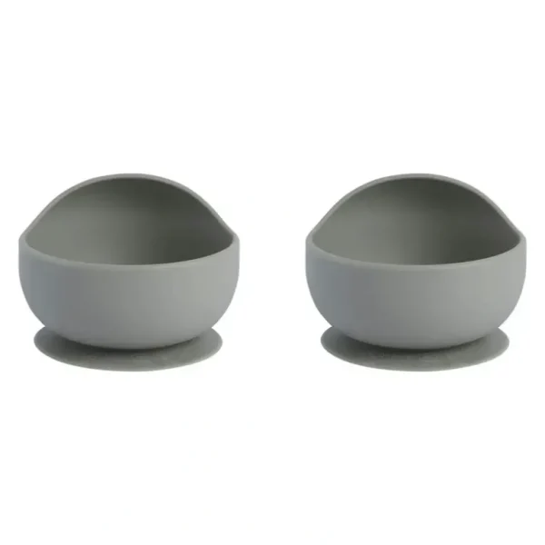 2x Splosh Baby Elephant Silicone Bowl w/ Suction Base Food Feeding 12cm Grey 0+ - cutbabycare.com | baby boutique & care hub