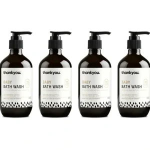 4x Thank You Aloe/Vitamin E Baby Bath Gentle Cleansing Wash Liquid Bottle 300ml - cutbabycare.com | baby boutique & care hub