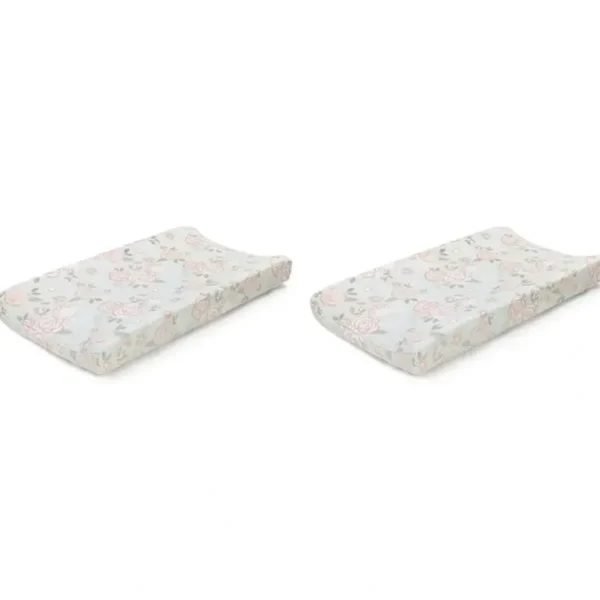 2x The Peanutshell Baby Polyester Changing Pad Cover Sleeve Vintage Floral 81cm - cutbabycare.com | baby boutique & care hub