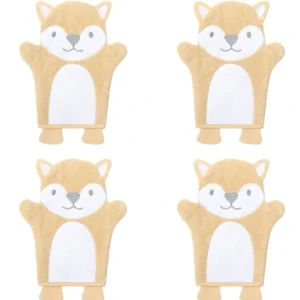 4x The Peanutshell Woodland Adventure Baby Bath Gentle Nursery Wash Mitt 31cm - cutbabycare.com | baby boutique & care hub