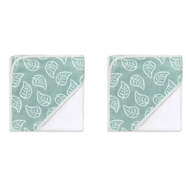 2x The Peanutshell Woodland Adventure Baby Bath Soft Hooded Nursery Towel 76cm - cutbabycare.com | baby boutique & care hub