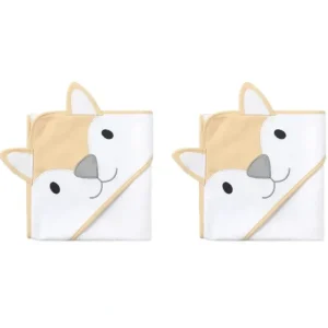2x The Peanutshell Woodland Adventure Character Soft Hooded Baby Bath Towel - cutbabycare.com | baby boutique & care hub