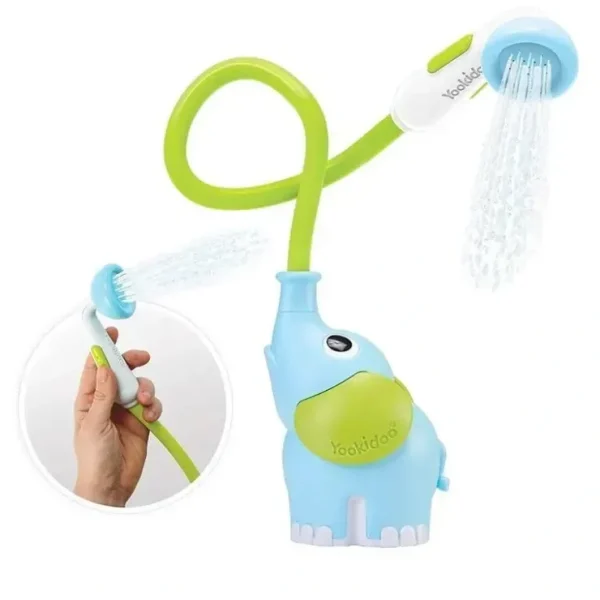 Flash Sale Yookidoo Baby Bath Shower Head - Blue Elephant - cutbabycare.com | baby boutique & care hub Bath Potty