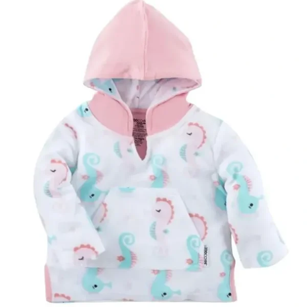 Cheap Zoocchini - Baby Girl Terry Swim Coverup Upf50+, Seahorse - cutbabycare.com | baby boutique & care hub Shop All